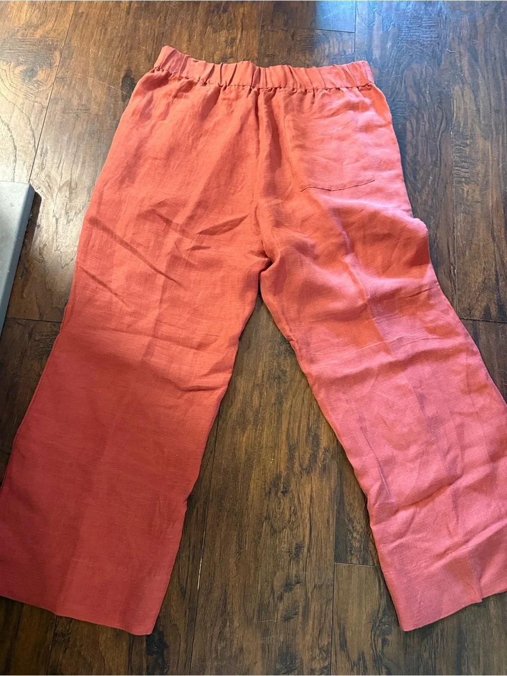 NWT J Crew Astrid Corsl Colored Elastic Waist Linen-Cupro Ankle Pants Large